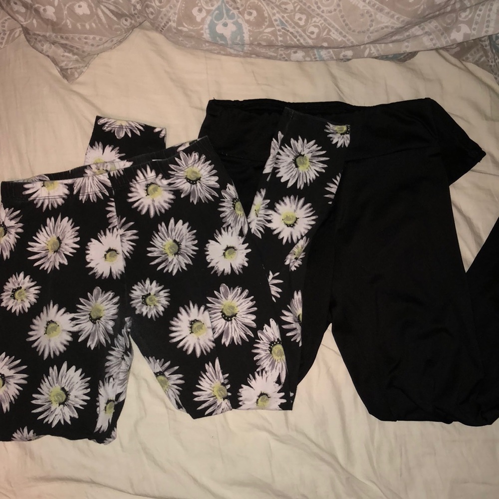 Girls justice leggings lot (2)